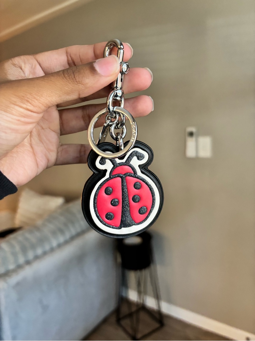 Coach Ladybug Bag Charm keychain